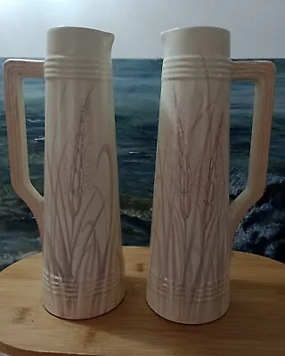 Buy Lovely Pair Of Radford Pottery Hand Painted Art Deco Jugs • 40£