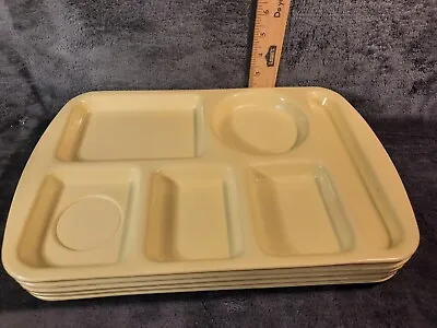 Buy Prolon Ware 5 Divided School  Lunch Plates Trays 9853 Light Yellow 10 ×15  • 16.12£