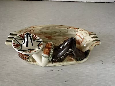 Buy Jersey Pottery Sleeping Man Dish  Tray Rare Vintage 1960 In Good Condition • 24.99£