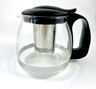 Buy Heat Resistant Glass Tea Pot Teapot Infuser For Loose Leaf Tea 600ml 2 Cops • 9.99£