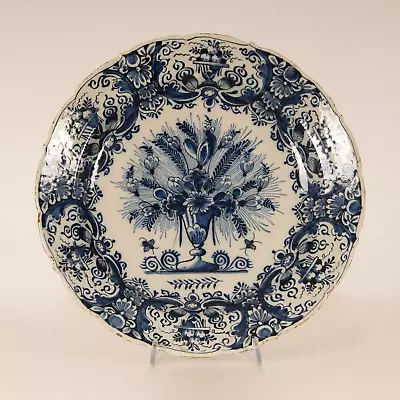 Buy 18th Century Delft Cabinet Plate Blue And White Dutch Delftware Collectors Plate • 1,299.47£