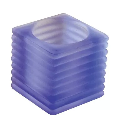 Buy Glass Tealight Holder Blue Votive Square Candle Holder • 6.95£