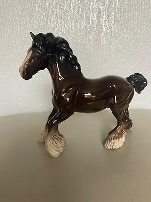 Buy Beswick Cantering Shire Horse 975 Perfect Condition Brown Gloss • 20£