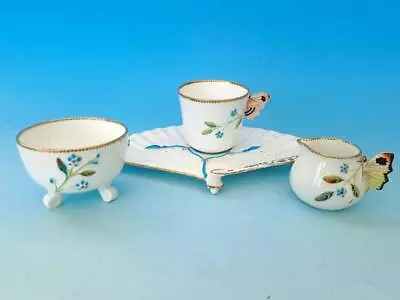 Buy Rare Brown Westhead Moore Butterfly Handle Teaset For One. Minton Interest • 41£