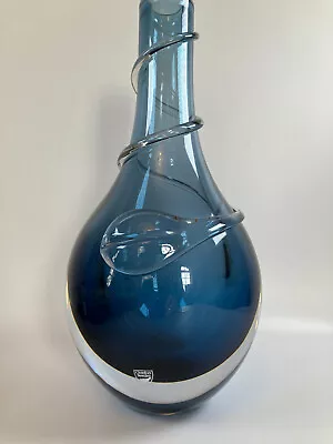 Buy Orrefors Vase Heavy Blue Vase 12.5  High SWEDEN • 50£