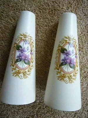 Buy Purbeck Ceramics Swanage Salt And Pepper Shakers With Bungs  VIOLETS Design • 2.99£