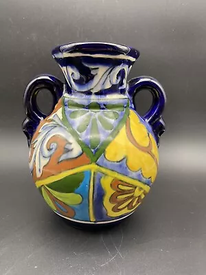 Buy Talavera Pottery  Vase Signed Q Mexico Beautiful Mexican • 21.13£