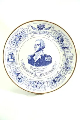 Buy Lord Nelson Pottery England GEORGE WASHINGTON Commemorative Plate Blue & White • 5.71£