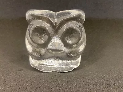 Buy Vintage German Nachtmann Crystal Owl Paperweight Or Figurine Frosted Glass • 17.29£