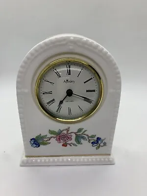 Buy Aynsley Pembroke Tabletop Clock Fine England Bone China Floral • 50.08£