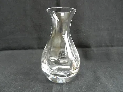 Buy Vintage Dartington Glass Ripple Vase With Label Signed • 14.99£