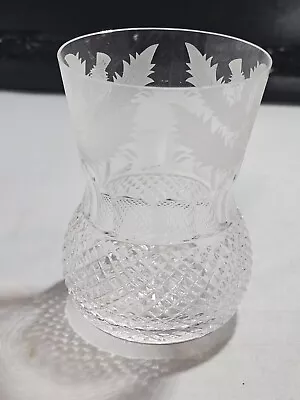 Buy Edinburgh Crystal THISTLE (cut) 4   Whiskey Glass Scotland Tiny Chip • 23.98£