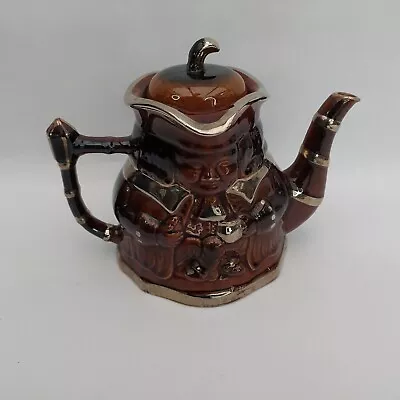 Buy Vintage Price Kensington Toby Jug Teapot Brown & Silver Trim Made In England • 22.99£