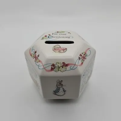 Buy Wedgwood Peter Rabbit Christening Money Box Bank Great Gift Idea  • 10.99£