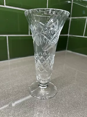 Buy Vintage Stuart Crystal Cut Glass Bud Vase 16cm High • 6£