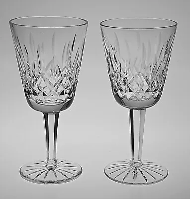 Buy Cc686. PAIR WATERFORD CRYSTAL 5 5/8  14.3cm LISMORE WINE GLASSES • 30£