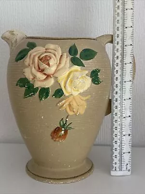 Buy Vintage Kensington Ware 1930/40/50’s  Jug Vase  With Relief Rosés PRETTY RETRO • 10£
