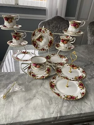 Buy Royal Albert Old Country Roses Coffee Set For 4 Vintage, 16 Piece Bone China • 55£