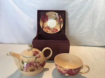 Buy Silea Fine Bone China 24k Gold Boxed 1 Cup - Teapot Cup & Saucer Pretty Roses • 16.99£