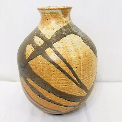 Buy Vintage 1970s Zoeller Pottery Vase Brown Salt Glaze Kentucky Bluegrass Country • 30.15£