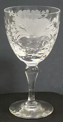Buy Vintage Wine Glass By Royal Brierley In The HONEYSUCKLE Pattern  Approx 15cms. • 19.99£