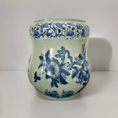 Buy Vintage Victoria Ware Ironstone Vase Planter Pot Stoneware Blue Patterned  • 20£