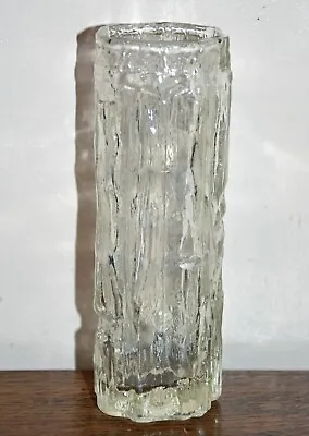 Buy Vintage Clear  Glass Bark Effect  Bud  Vase Whitefriars Style   17 Cms High • 5£