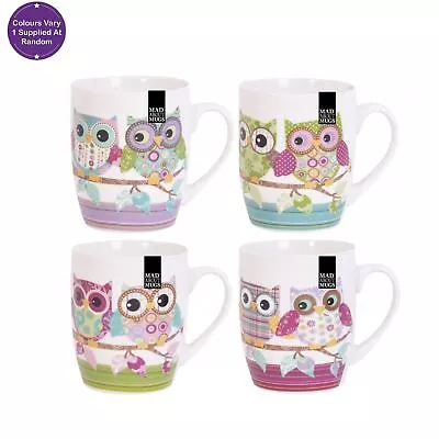 Buy Bone China Owl Mug Mad About Mugs Assorted • 3.99£