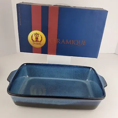 Buy Rectangular Baker Andulusian Blue Stoneware Ceramique 13  • 11.34£