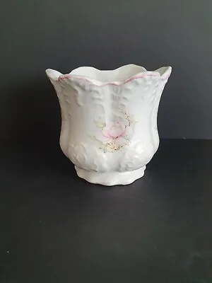 Buy Maryleigh Pottery Plant Pot, Floral With Pink Trim • 5£