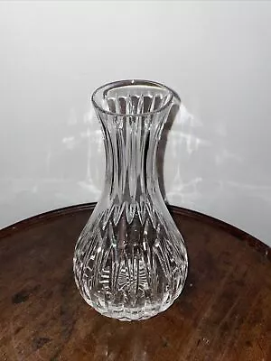 Buy Stuart Lead Crystal Contemporary Vase  Asymettric Rim Heavy Height 8.5” Tall • 16.99£