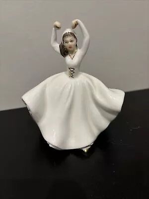 Buy Royal Doulton Karen Figurine Dancer In White Dress 1996 HN3749 Rare • 16.99£