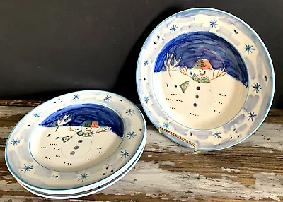 Buy Vintage Montgomery Ward Replacement (Set Of 4) Snowmen Christmas Dinner Plates • 28.74£