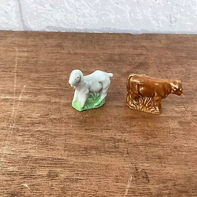 Buy Vintage Wade Whimsie GOAT & COW Tom Smith Farmyard Animals • 5£