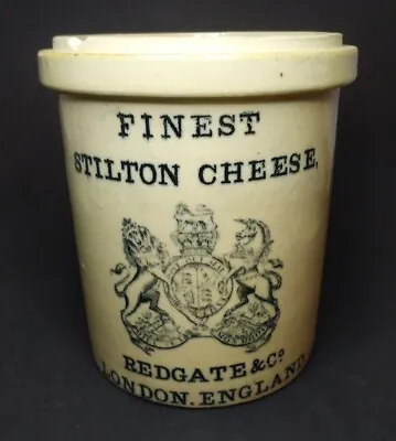 Buy Antique Finest Stilton Cheese Redgate & Co London England Large Pot • 115.08£