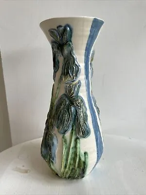 Buy Harmony Cornwall Vintage Studio Pottery Vase Iris Design • 3.99£