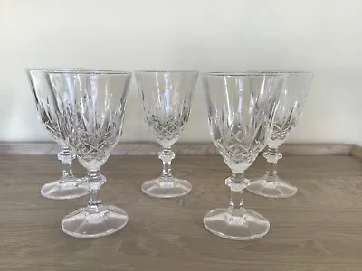 Buy 5 X Cut Glass Crystal Sherry Glasses • 12.99£