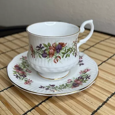 Buy Vintage Royal Minster Fine Bone China Floral Bouquet Tea Cup Saucer Set England • 18.22£