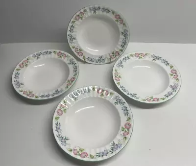 Buy Royal Worcester Bone China English Garden Small Rimmed Soup Plates Set Of 4 • 19.99£