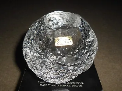Buy Vintage Kosta Boda Ice Snowball Candle Holder W/ Original Box 3” Swedish Crystal • 23.97£