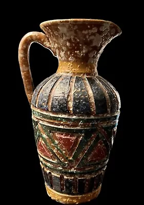 Buy Vintage Mid Century Raymor Londi Bitossi Sgraffito Lava Glaze Jug Vase • 47.94£
