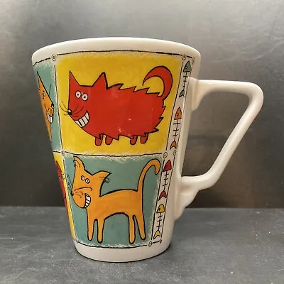 Buy Queen’s Cartoon Cats Conical Fine Bone China Mug Made In England • 19.90£