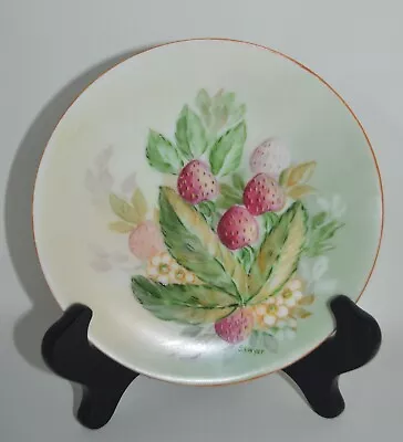 Buy Thomas Sevres Bavaria Plate Hand Painted Strawberries Signed Sawyer 6.75  • 13.25£