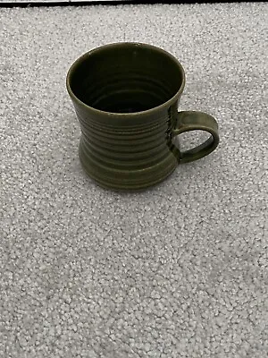 Buy Small Carron Studio Pottery Green Ribbed Mug Cup Scotland • 9.99£