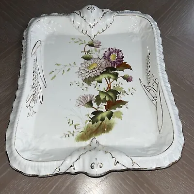 Buy Antique Rare W & R Carlton Ware Dish Chrysanthemum 1890 Ribbon Mark Patt. 421 • 29£