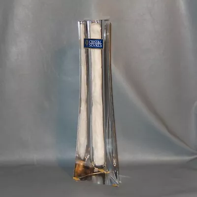 Buy Tall 12  Signed SEVRES France Modern Sleek Heavy Vase Crystal Art Glass Cristal • 81.80£