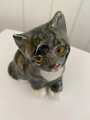 Buy Vintage Signed Winstanley Tabby Cat Size 1. Glass Eyes • 25£