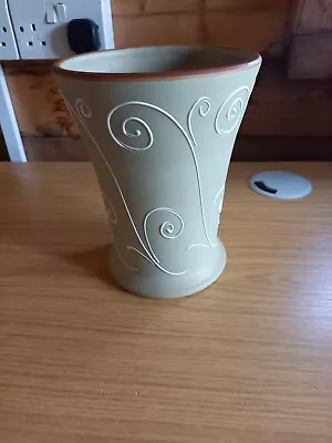 Buy Vintage Denby Ferndale Sage Green Large Stoneware Vase - 8  Tall • 30£