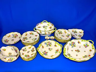Buy Herend Porcelain Handpainted Queen Victoria Dinnerware Set For 6 Persons • 3,930.04£