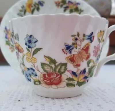 Buy Aynsley Cottage Garden  Tea Cup And Saucer Set - Vintage English Floral China  • 8.99£